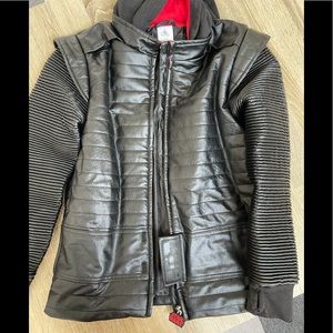 Kylo jacket leather look with hood.